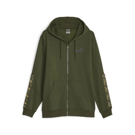 Puma Ess Tape Camo full zip sweatshirt