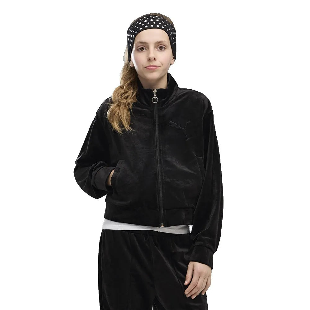 Puma Essential Elevated Velour Short tracksuit jacket