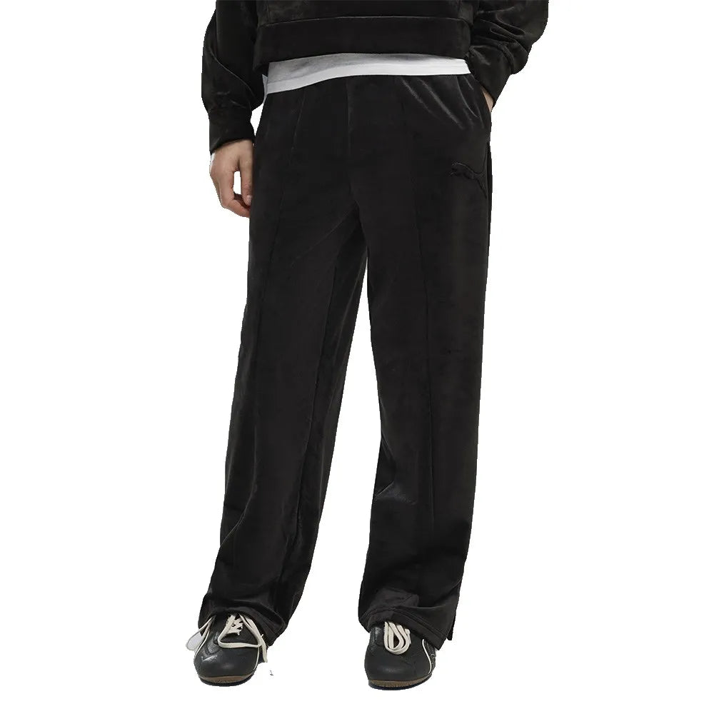 Puma Essential Elevated Velour Straight Leg sweat pants