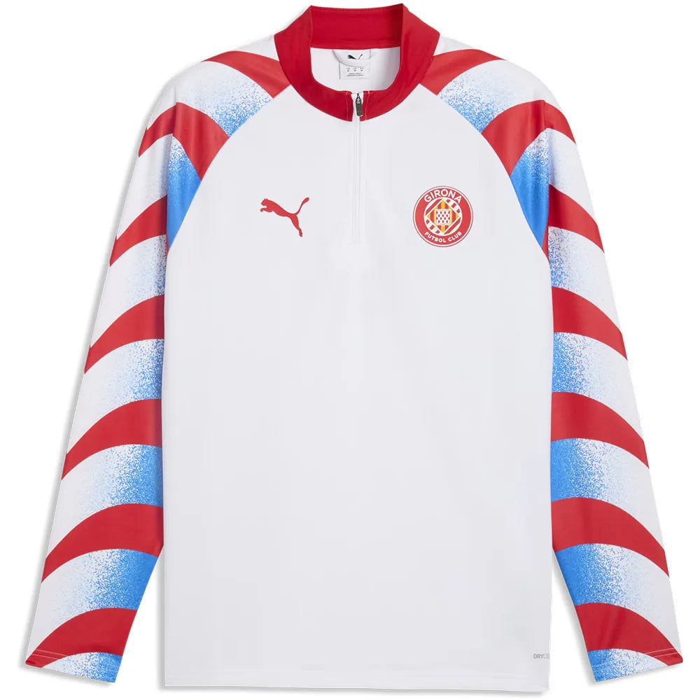 Puma Girona FC Warm Up pre match half zip sweatshirt
