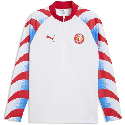 Puma Girona FC Warm Up pre match half zip sweatshirt