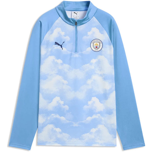 Puma Manchester City FC 26/27 Warm Up pre match junior half zip sweatshirt