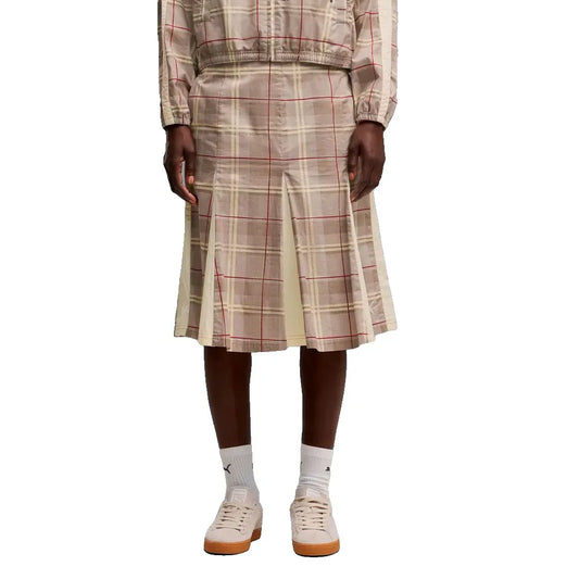Puma T7 Pleated Tartan Woven midi skirt