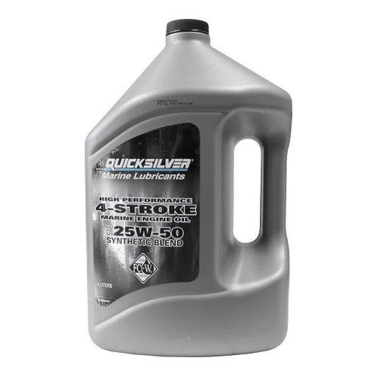 Quicksilver boats 4 Stroke FCW 25W50 Synthetic Blend Marine Outboard Oil Engine 4L