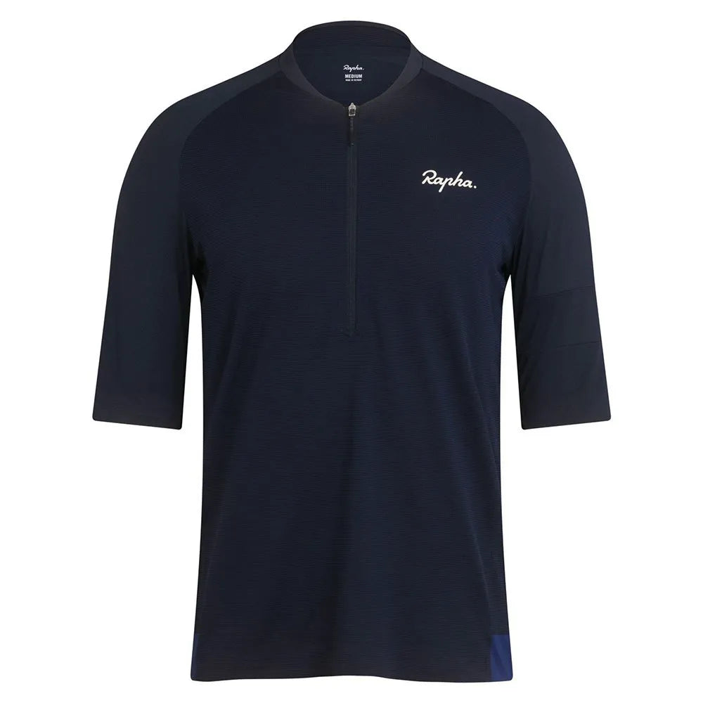 Rapha Explore Zip Neck Technical short sleeve T-shirt