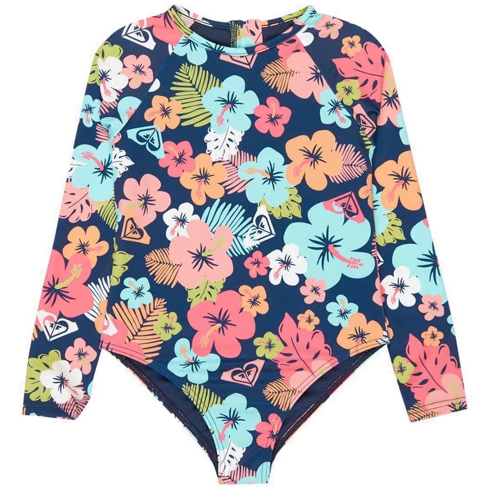 Roxy Morning Flower ERLWR03359 junior long sleeve back zip shorty