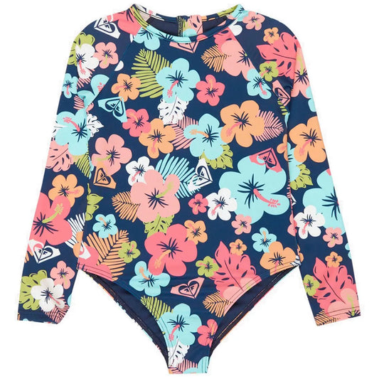 Roxy Morning Flower ERLWR03359 junior long sleeve back zip shorty