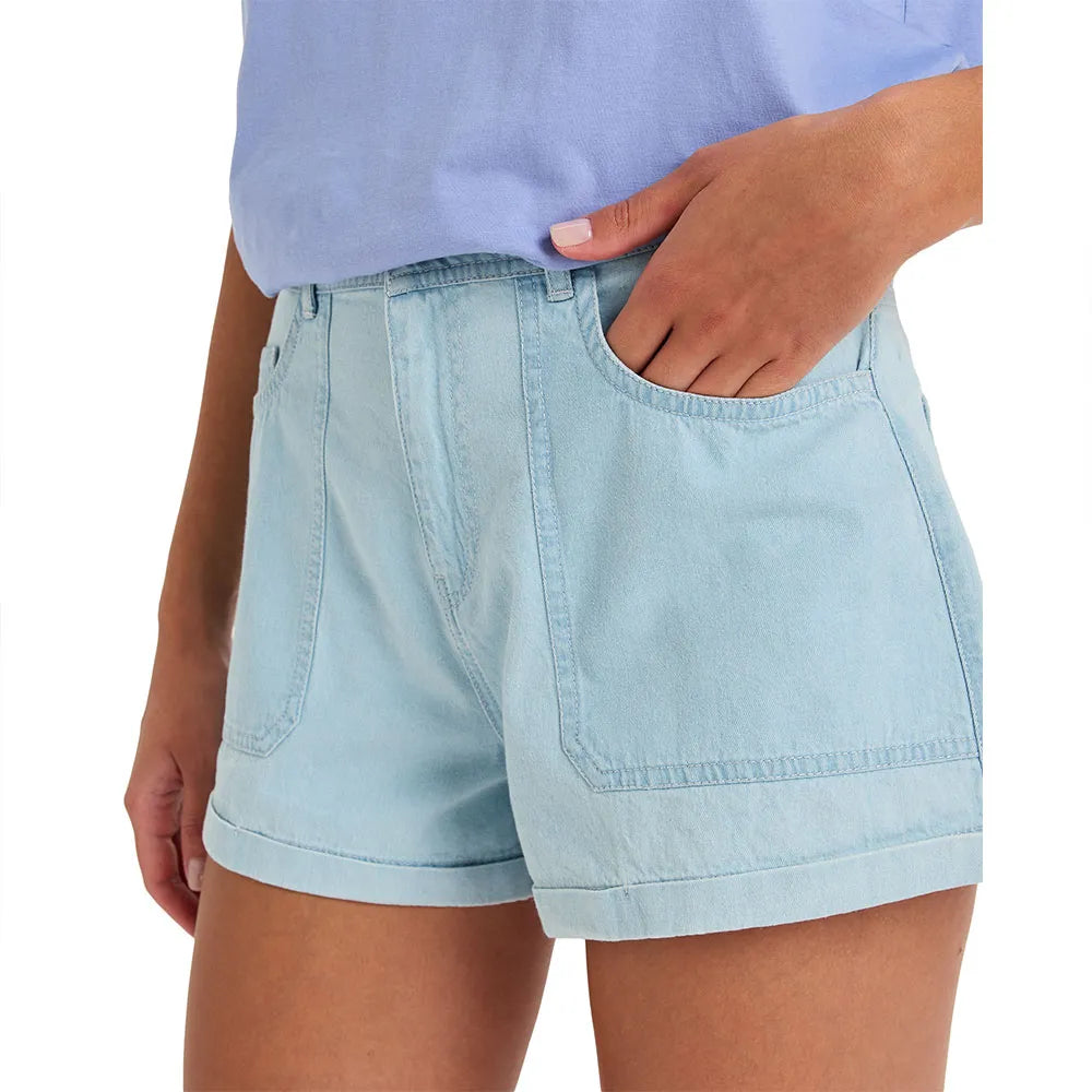 Roxy Vibrant Community Mid denim shorts