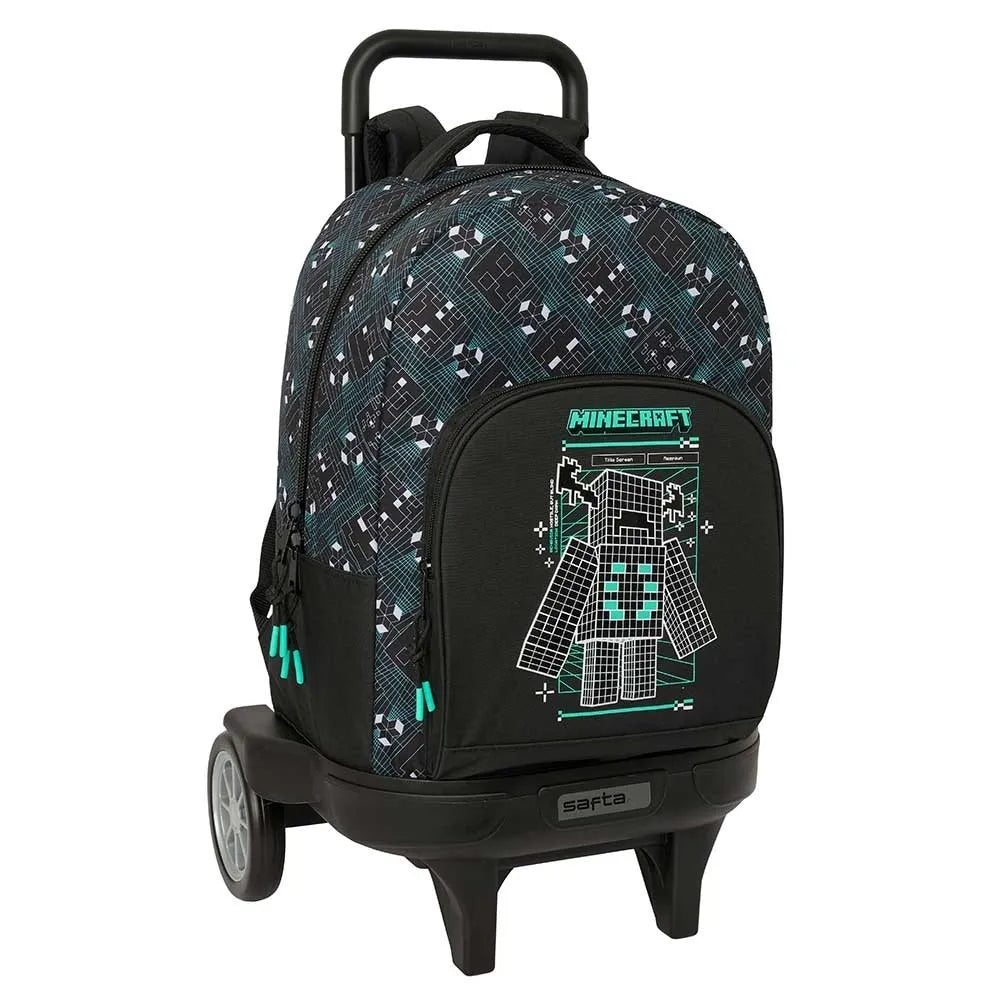 Safta Compact Evolutive Extraible Minecraft Screen 33L 45x33x22 cm Wheeled Backpack