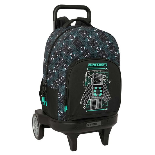 Safta Compact Evolutive Extraible Minecraft Screen 33L 45x33x22 cm Wheeled Backpack