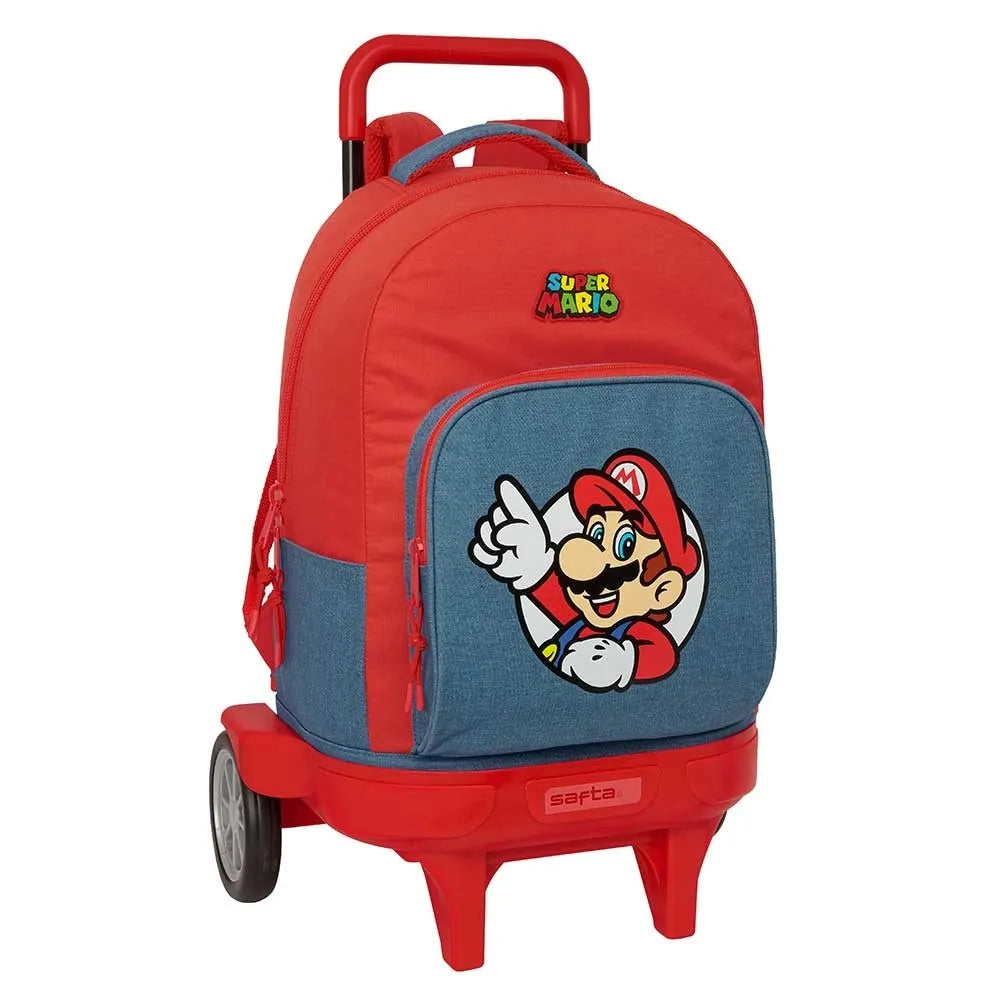 Safta Compact Evolutive Extraible Super Mario 33L 33x22x45 cm Wheeled Backpack