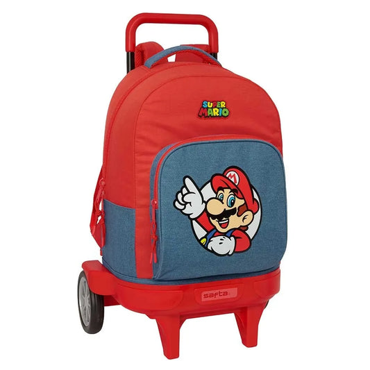 Safta Compact Evolutive Extraible Super Mario 33L 33x22x45 cm Wheeled Backpack
