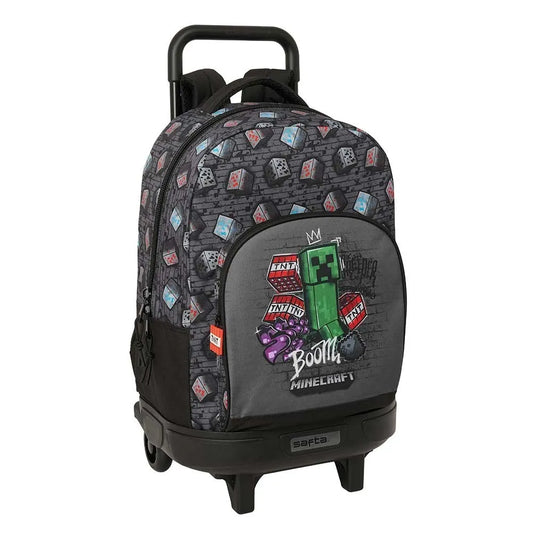 Safta Compact Extraible Minecraft Graffiti 33L 33x22x45 cm Wheeled Backpack