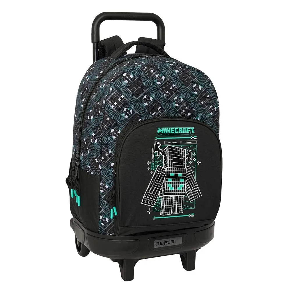 Safta Compact Extraible Minecraft Screen 33L 45x33x22 cm Wheeled Backpack