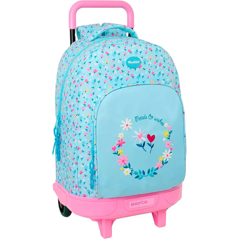 Safta Compact Extraible Simple Blackfit8 Petals 33L Wheeled Backpack
