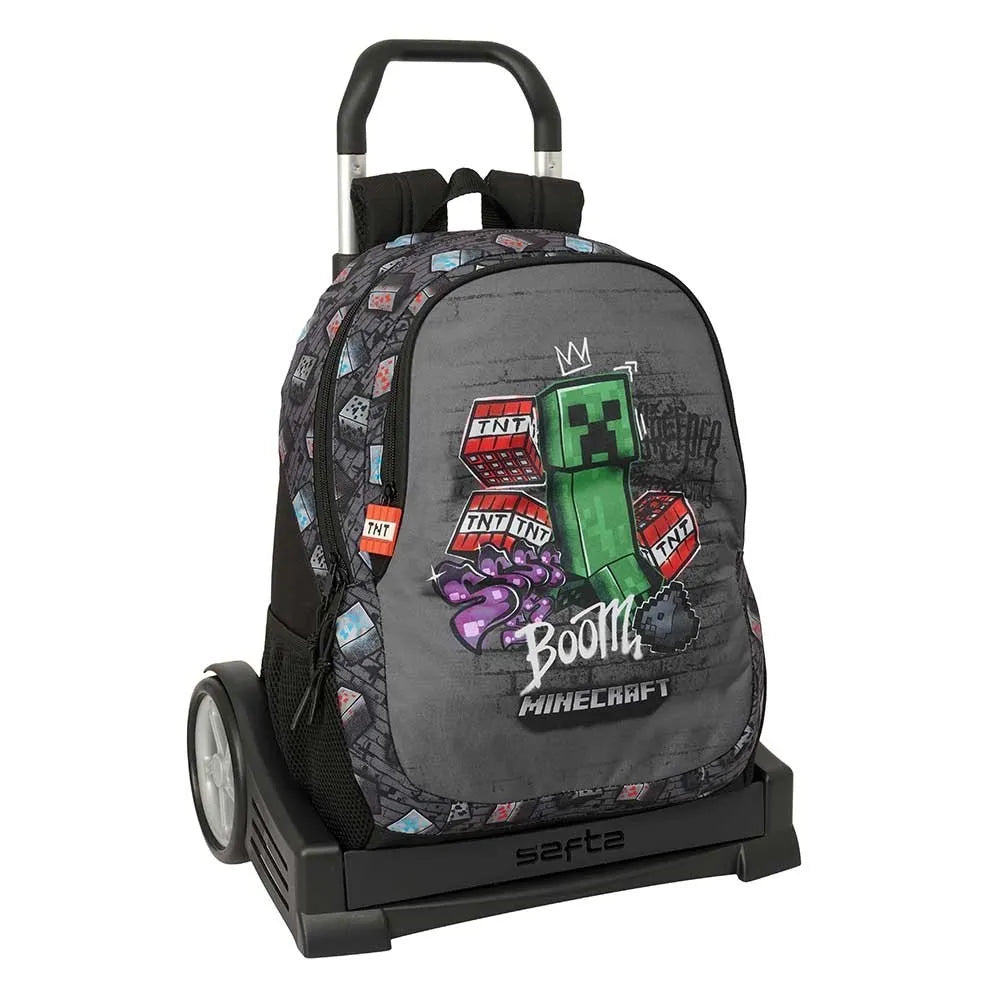 Safta Evolution Minecraft Graffiti 22.5L 44x32x16 cm Wheeled Backpack