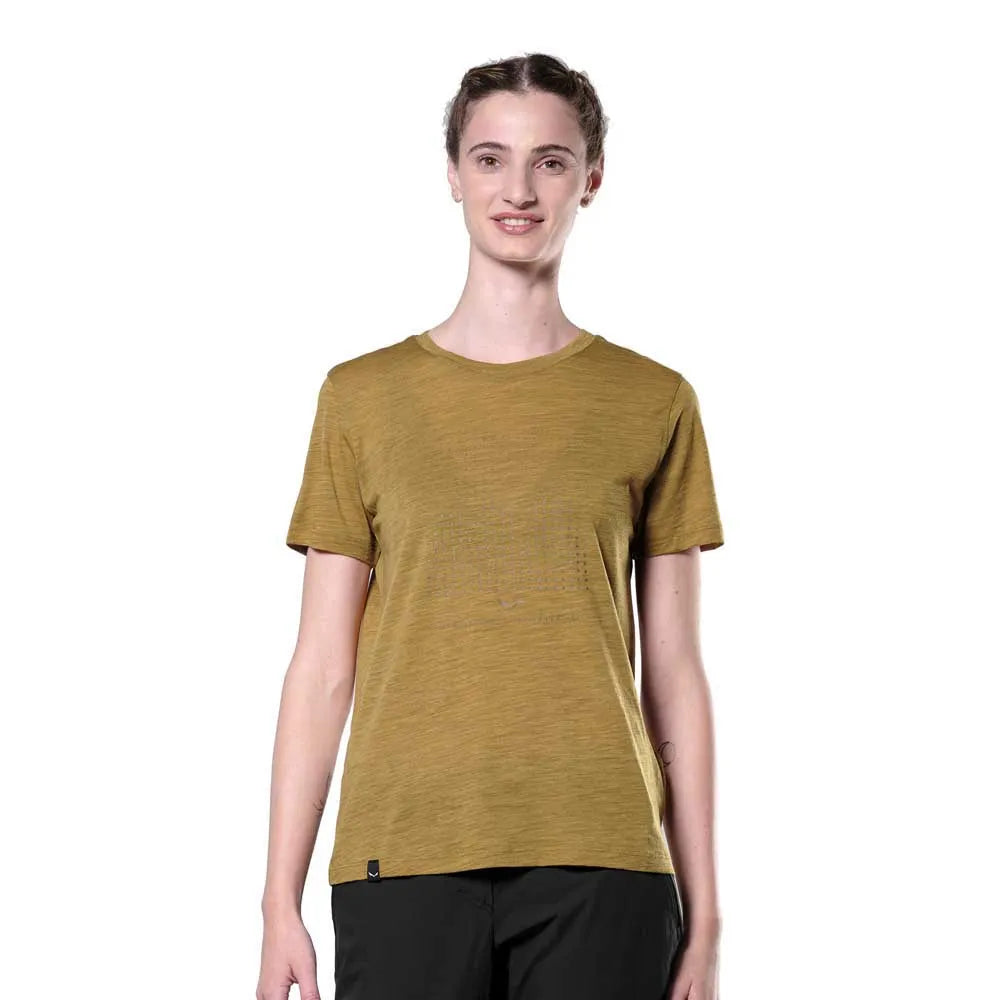 Salewa Eagle Dotted Mountain Alpine Merino short sleeve T-shirt
