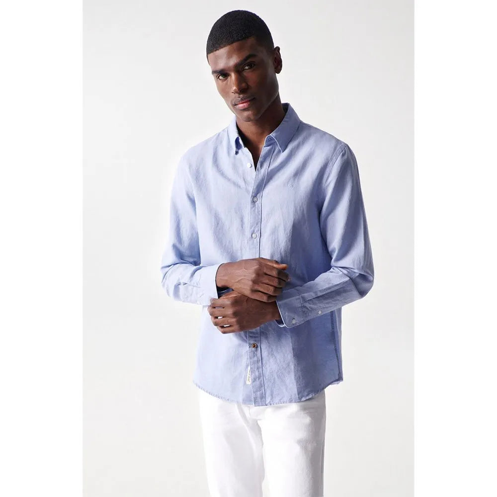 Salsa jeans Cotton Linnen Regular Fit long sleeve shirt