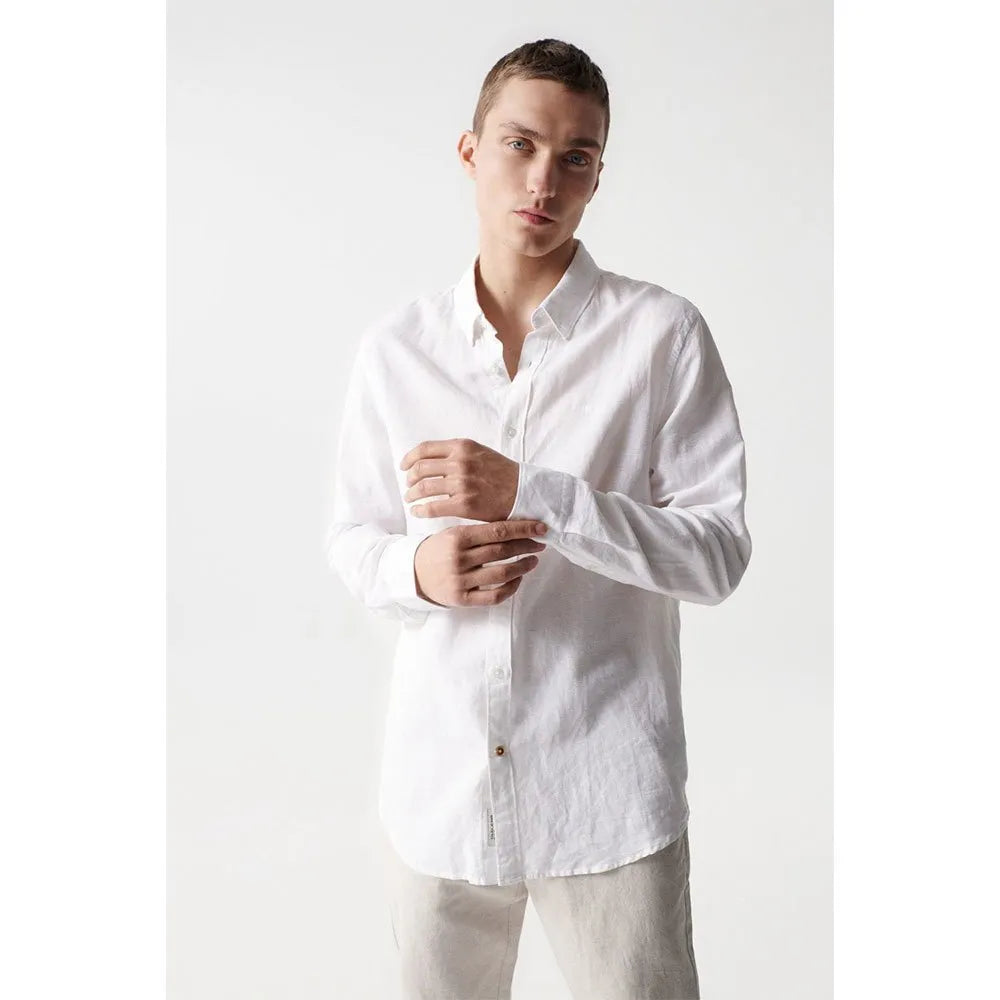 Salsa jeans Cotton Linnen Regular Fit long sleeve shirt