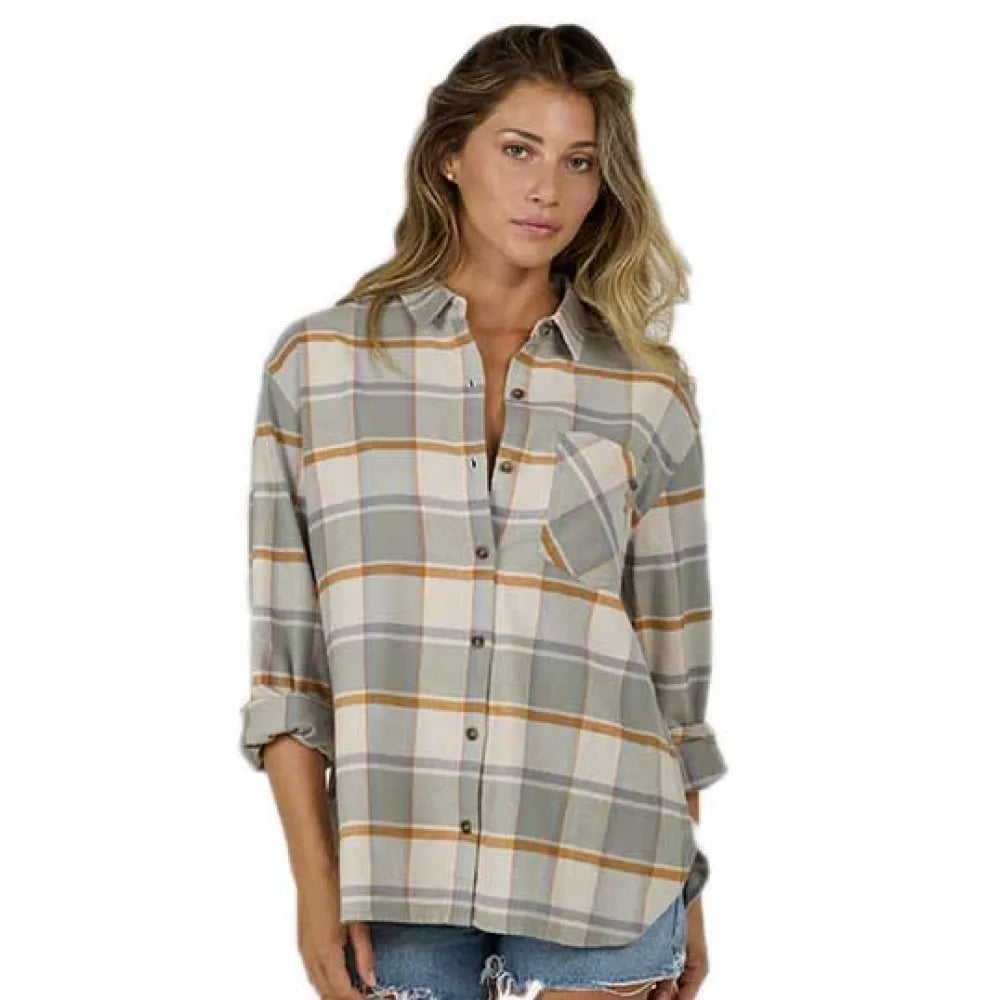 Salty crew Shore break flannel long sleeve shirt
