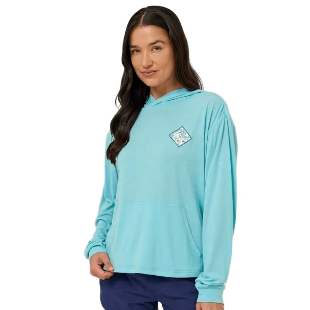 Salty crew Tippet fill tech hooded long sleeve rash guard