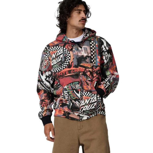 Santa cruz Collage full zip sweatshirt
