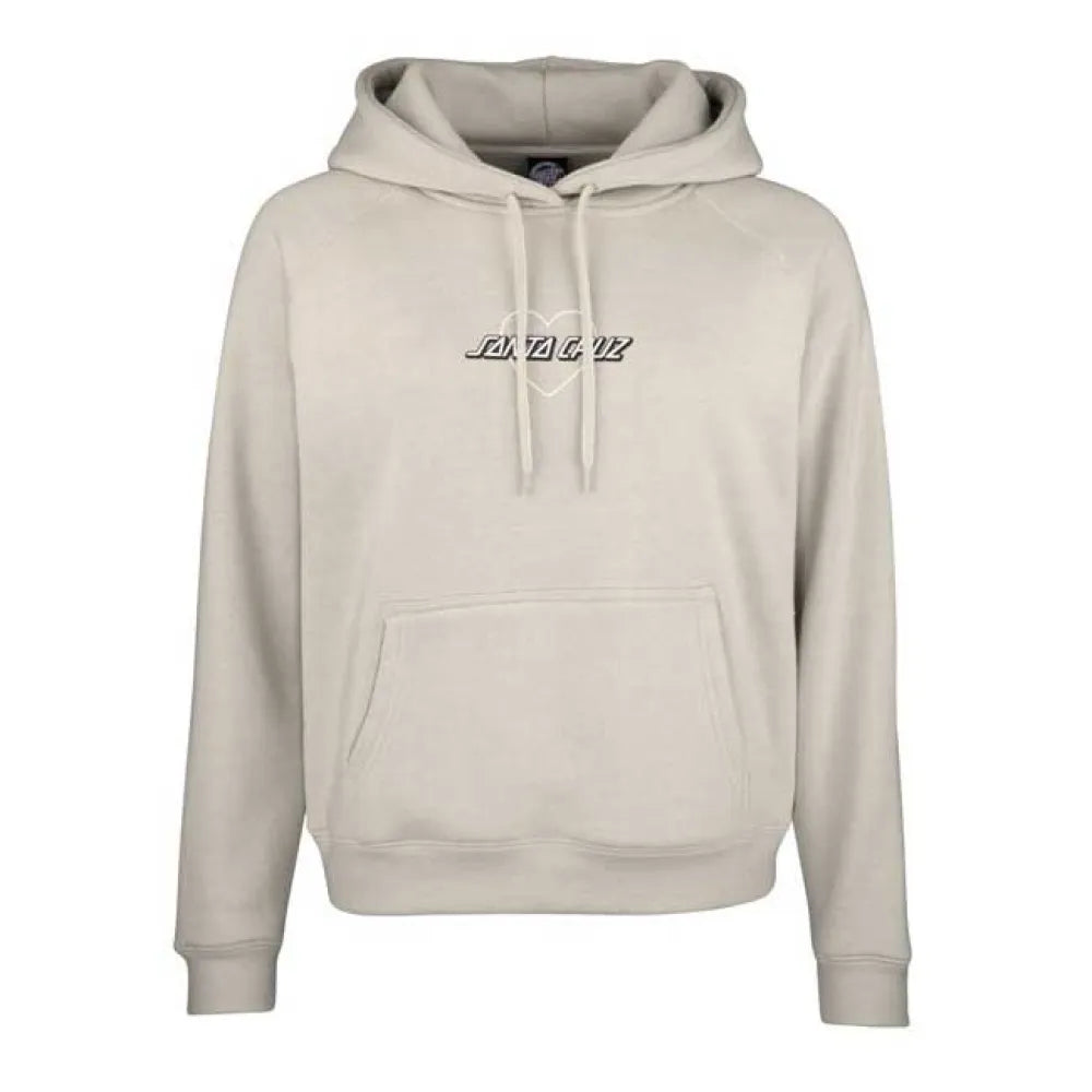 Santa cruz Heart strip silver hoodie