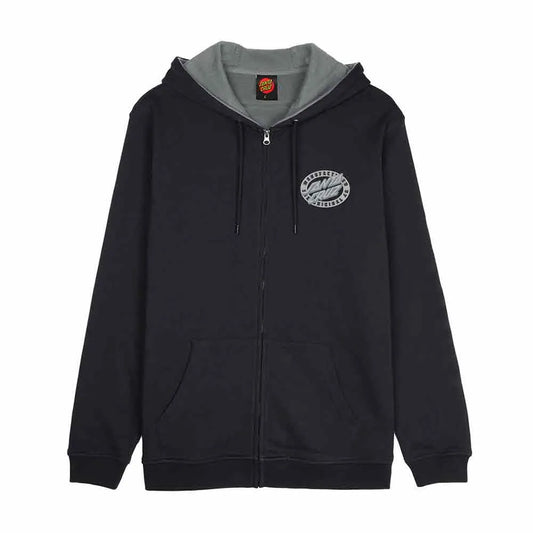 Santa cruz Mfg oval dot chest full zip sweatshirt