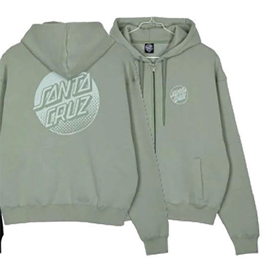 Santa cruz Mono stamped dot full zip sweatshirt