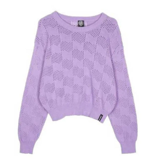 Santa cruz Wave check knit crew sweater