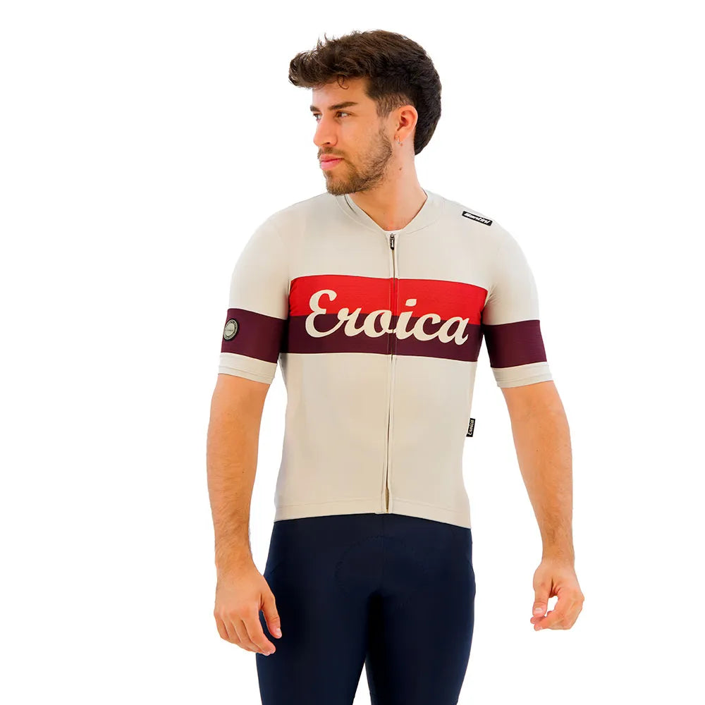 Santini Eroica Quiete short sleeve jersey