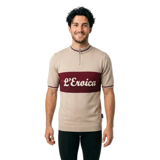 Santini Eroica Vino short sleeve jersey