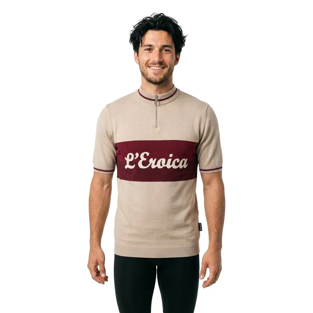 Santini Eroica Vino short sleeve jersey