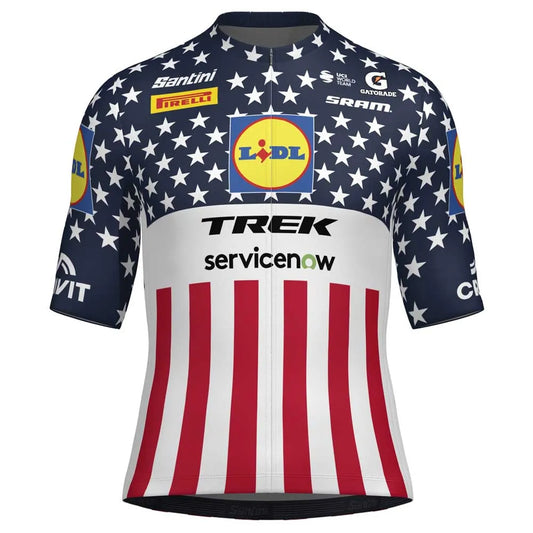Santini LIDL Trek USA National Champion short sleeve jersey