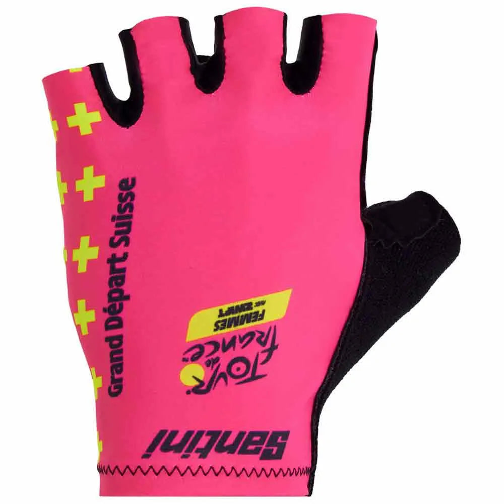 Santini TDFFAZ Grand Départ Suisse short gloves