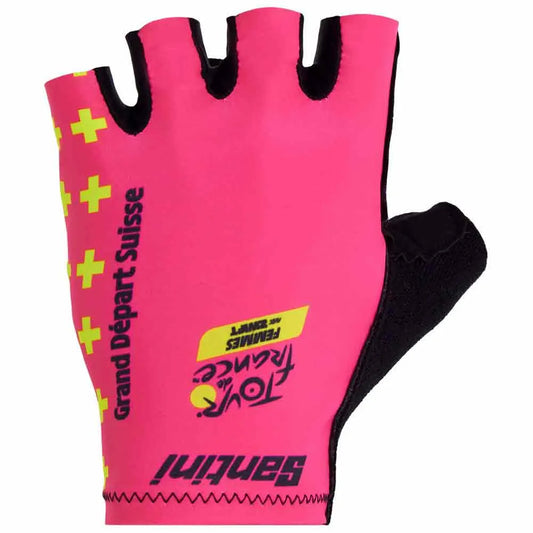 Santini TDFFAZ Grand Départ Suisse short gloves