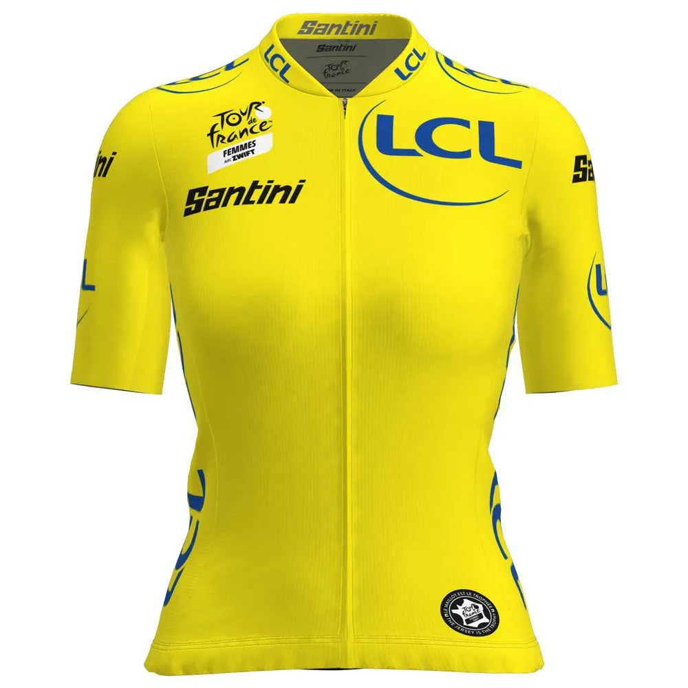 Santini Tour De France Femme Zwift Overall Leader short sleeve jersey