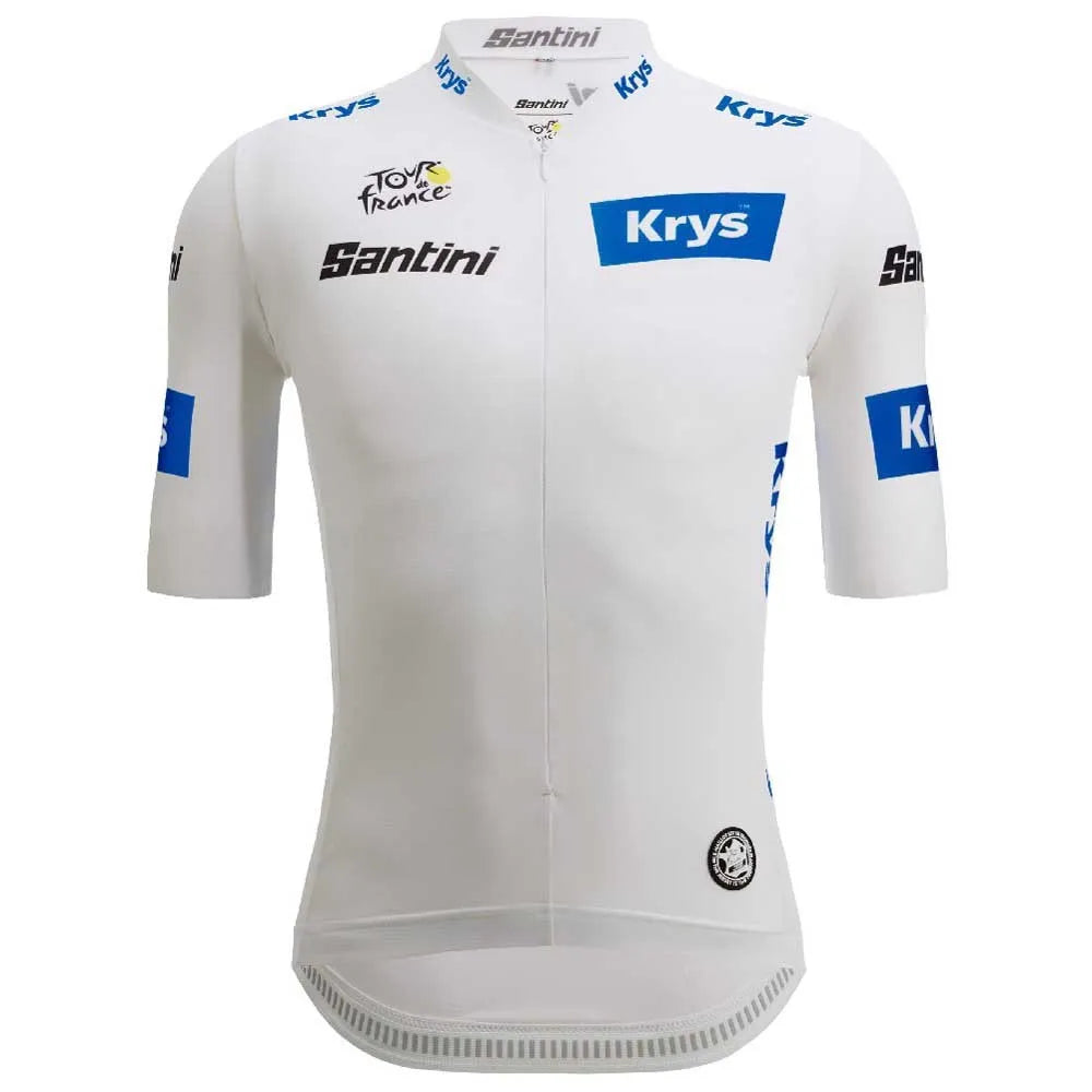 Santini Tour De France Official White 2025 short sleeve jersey