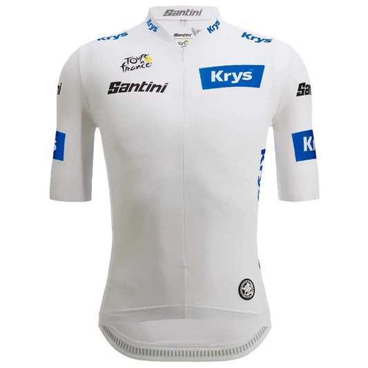 Santini Tour De France Official White 2025 short sleeve jersey
