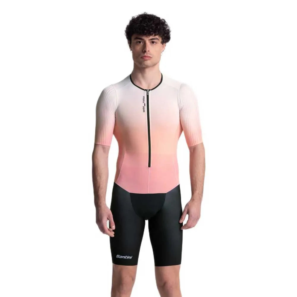 Santini Viper Block Short Sleeve Trisuit