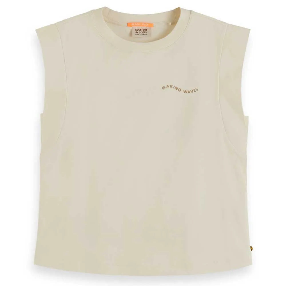 Scotch & soda Side Panel Insert sleeveless T-shirt