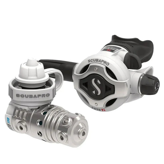 Scubapro MK25 S620 Ti White Edition DIN diving regulator set