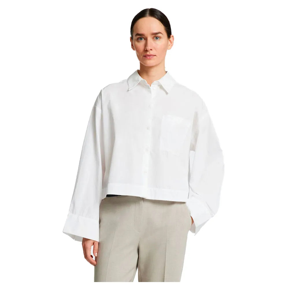 Selected Astha Cropped Boxy long sleeve shirt