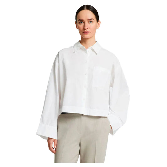 Selected Astha Cropped Boxy long sleeve shirt