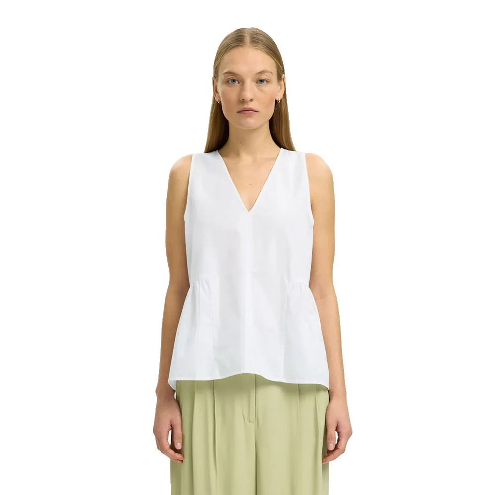 Selected Blair Peplum sleeveless V neck T-Shirt
