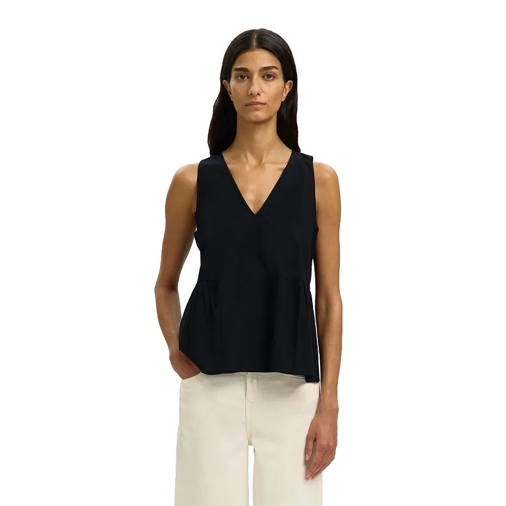 Selected Blair Peplum sleeveless V neck T-Shirt
