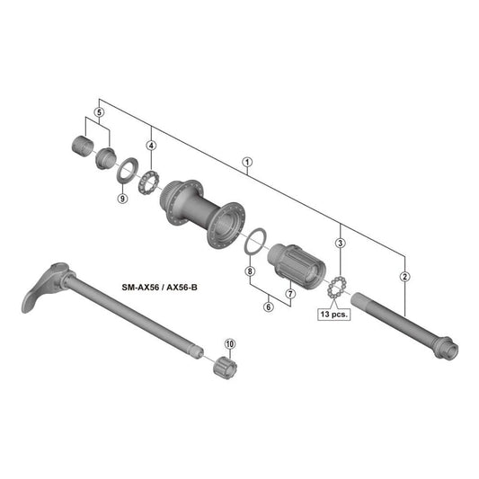 Shimano FH-M6010 Deore freehub body