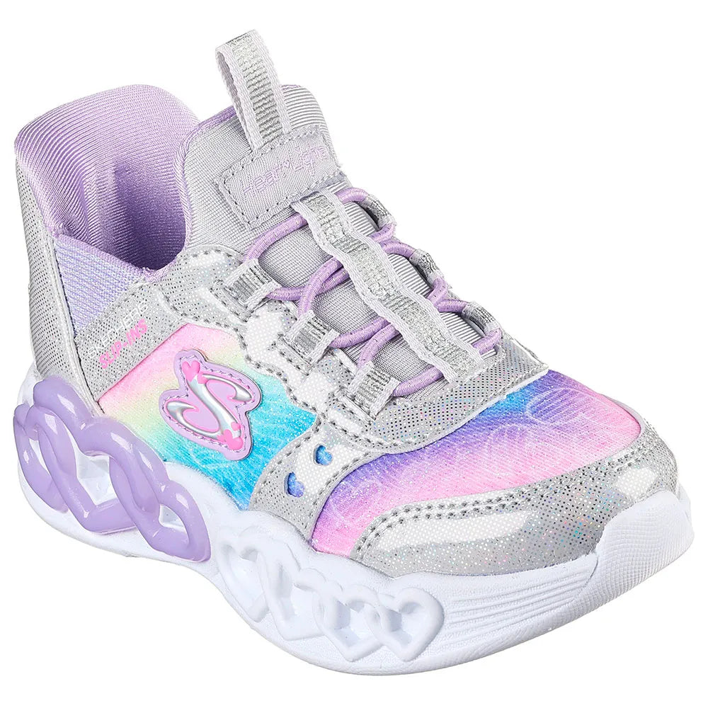 Skechers Infinite Heart Lights Eternal Shimmer slip-on trainers
