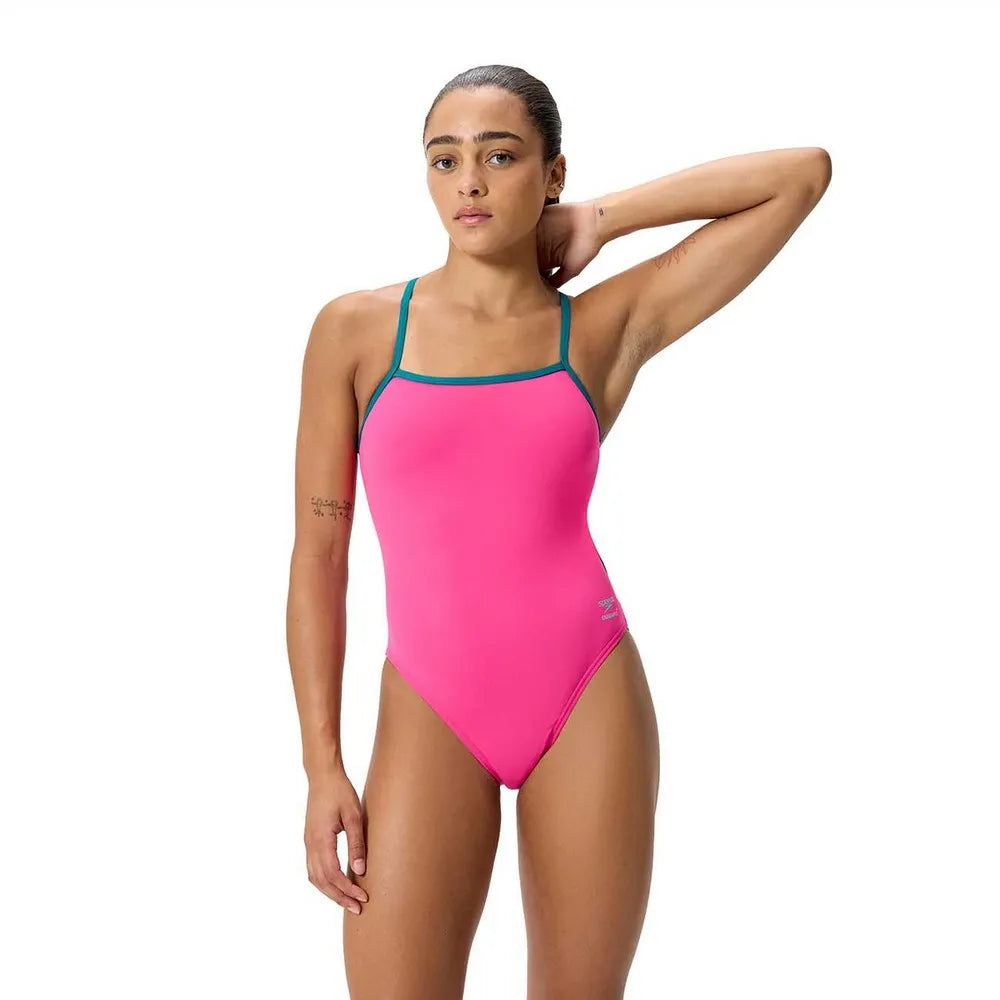 Speedo Female Placement Printed Powerback swimsuit