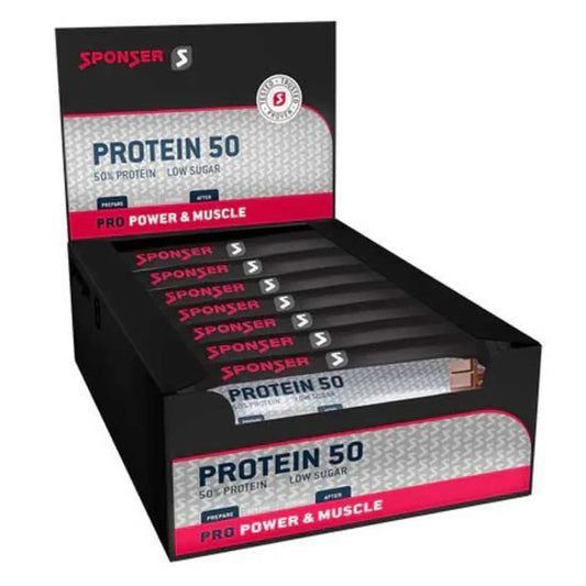 Sponser sport food 50 protein bars box g chocolate 25 units